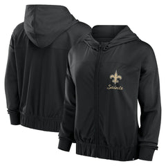 New Orleans Saints Women's Script Lock Full-Zip Hoodie - Black cheap