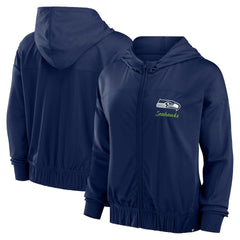 Seattle Seahawks Women's Script Lock Full-Zip Hoodie - College Navy on sale