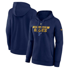 St. Louis Blues Fanatics Women's Authentic Pro Core Primary Fleece Pullover Hoodie - Navy Hoodies
