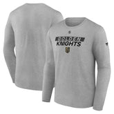 Vegas Golden Knights Fanatics Authentic Pro Core Primary Long Sleeve T-Shirt - Heather Gray T-shirts