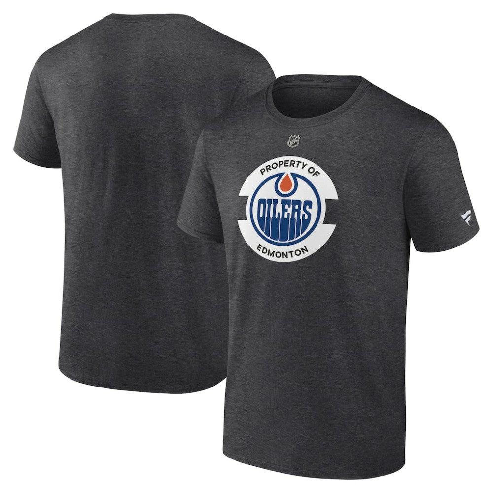 Edmonton Oilers Fanatics Authentic Pro Core Secondary T-Shirt - Heather Charcoal T-shirts