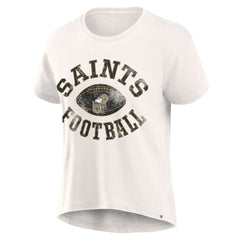 New Orleans Saints Women's Football Home Fashion T-Shirt - Cream on sale