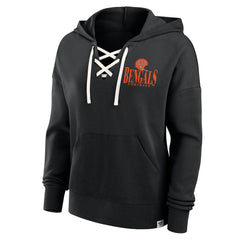 Cincinnati Bengals Women's Blitz Left Lace-Up Pullover Hoodie - Black online