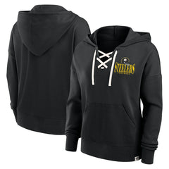 Pittsburgh Steelers Women's Blitz Left Lace-Up Pullover Hoodie - Black sale