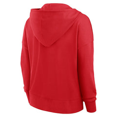 San Francisco 49ers Women's Blitz Left Lace-Up Pullover Hoodie - Scarlet online