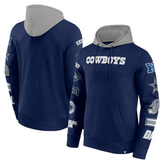 Dallas Cowboys Patched Out Pullover Hoodie - Navy/Silver outlet