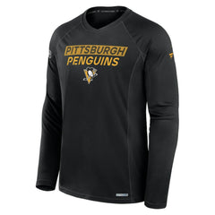Pittsburgh Penguins Fanatics Authentic Pro Rink Tech Long Sleeve T-Shirt - Black T-shirts