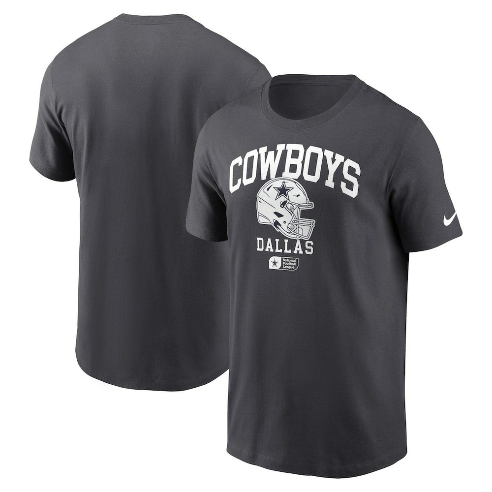 Dallas Cowboys Helmet Essential T-Shirt - Charcoal for sale