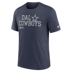 Dallas Cowboys Lockup Tri-Blend T-Shirt - Heather Navy for sale