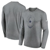 Dallas Cowboys Icon Legend Performance Long Sleeve T-Shirt - Heather Gray sale