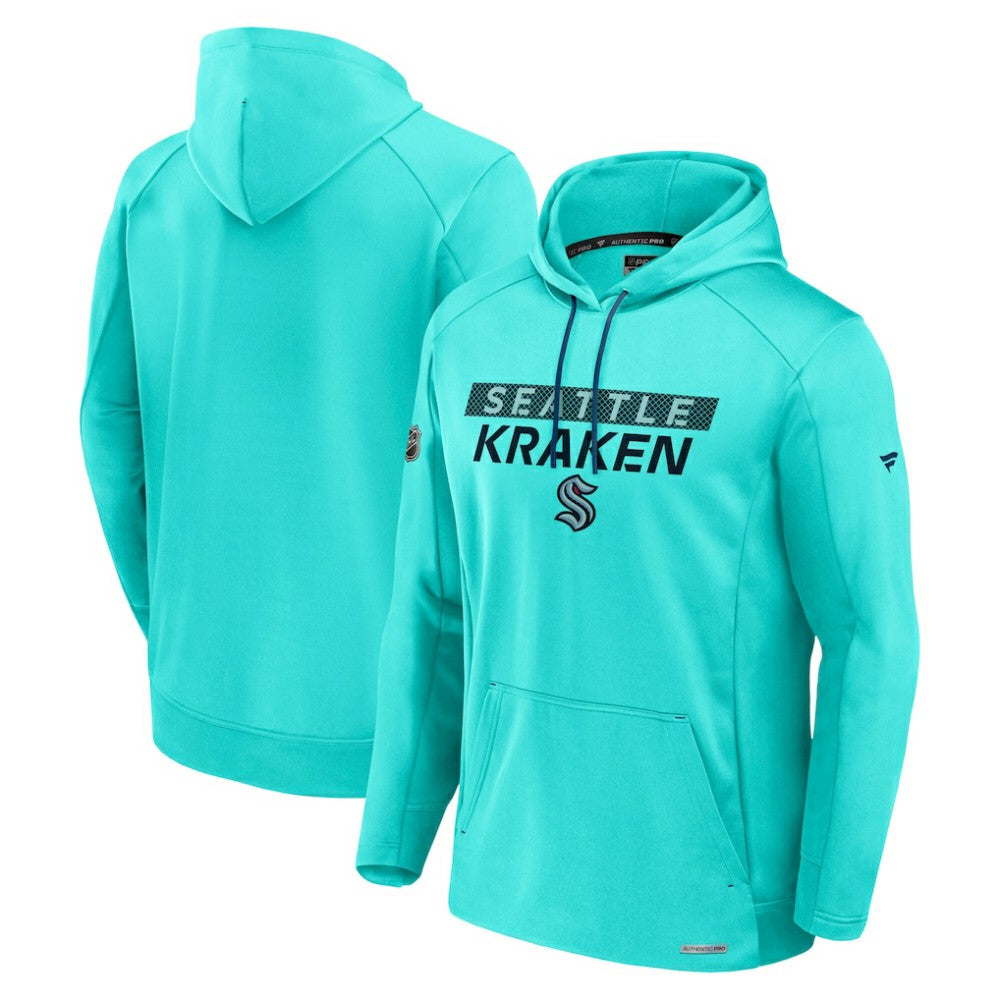 Seattle Kraken Fanatics Authentic Pro Rink Fleece Pullover Hoodie - Blue Hoodies