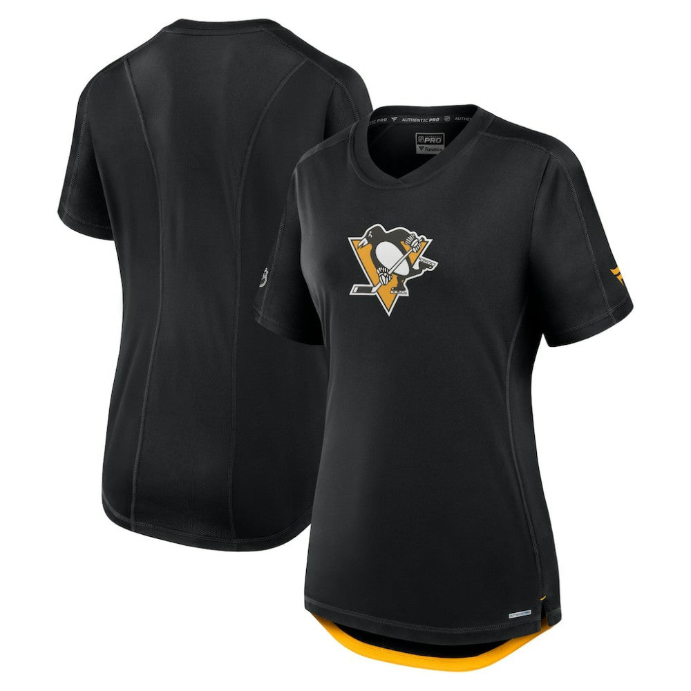 Pittsburgh Penguins Fanatics Women's Authentic Pro Rink T-Shirt - Black T-shirts