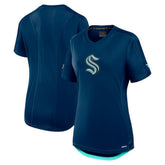 Seattle Kraken Fanatics Women's Authentic Pro Rink T-Shirt - Deep Sea Blue T-shirts