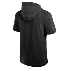 Montreal Canadiens Fanatics Authentic Pro Road Performance Short Sleeve Pullover Hoodie - Black Hoodies