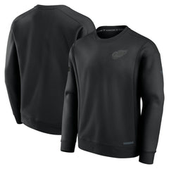 Detroit Red Wings Fanatics Authentic Pro Road Fleece Pullover Sweatshirt - Black Sweatshirts
