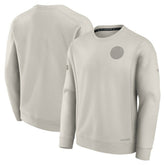 Edmonton Oilers Fanatics Authentic Pro Road Fleece Pullover Sweatshirt - Cream Sweatshirts