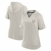 Vegas Golden Knights Fanatics Women's Authentic Pro Road Fashion V-Neck Hoodie T-Shirt - Cream T-shirts