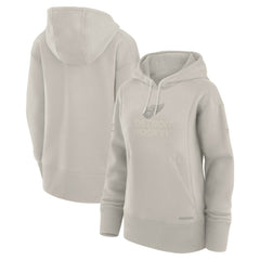 Detroit Red Wings Fanatics Women's Authentic Pro Road Pullover Hoodie - Cream Hoodies