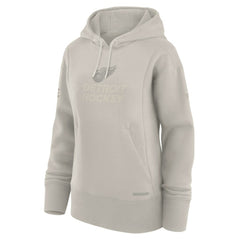 Detroit Red Wings Fanatics Women's Authentic Pro Road Pullover Hoodie - Cream Hoodies