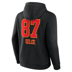 Travis Kelce Kansas City Chiefs Team Wordmark Player Name & Number Pullover Hoodie - Black on sale