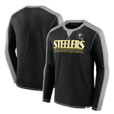 Pittsburgh Steelers Behind the Line Long Sleeve T-Shirt - Black/Gray online