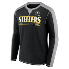 Pittsburgh Steelers Behind the Line Long Sleeve T-Shirt - Black/Gray online