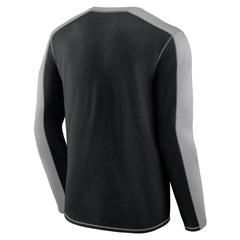 Carolina Panthers Behind the Line Long Sleeve T-Shirt - Black/Gray on sale