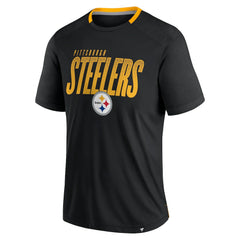 Pittsburgh Steelers Defender Fade Slant T-Shirt - Black on sale