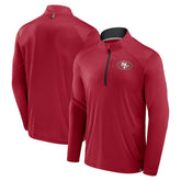 San Francisco 49ers Defender Long Sleeve Quarter-Zip Jacket - Scarlet sale