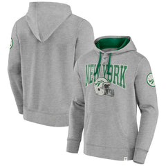New York Jets Label Maker Pullover Hoodie - Heather Gray sale