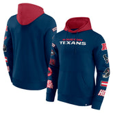 Houston Texans Patched Out Pullover Hoodie - Navy/Cardinal outlet