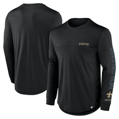 New Orleans Saints Blackout Long Sleeve T-Shirt - Black on sale