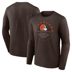 Cleveland Browns Stat Sheet Long Sleeve T-Shirt - Brown on sale
