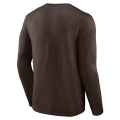 Cleveland Browns Stat Sheet Long Sleeve T-Shirt - Brown on sale