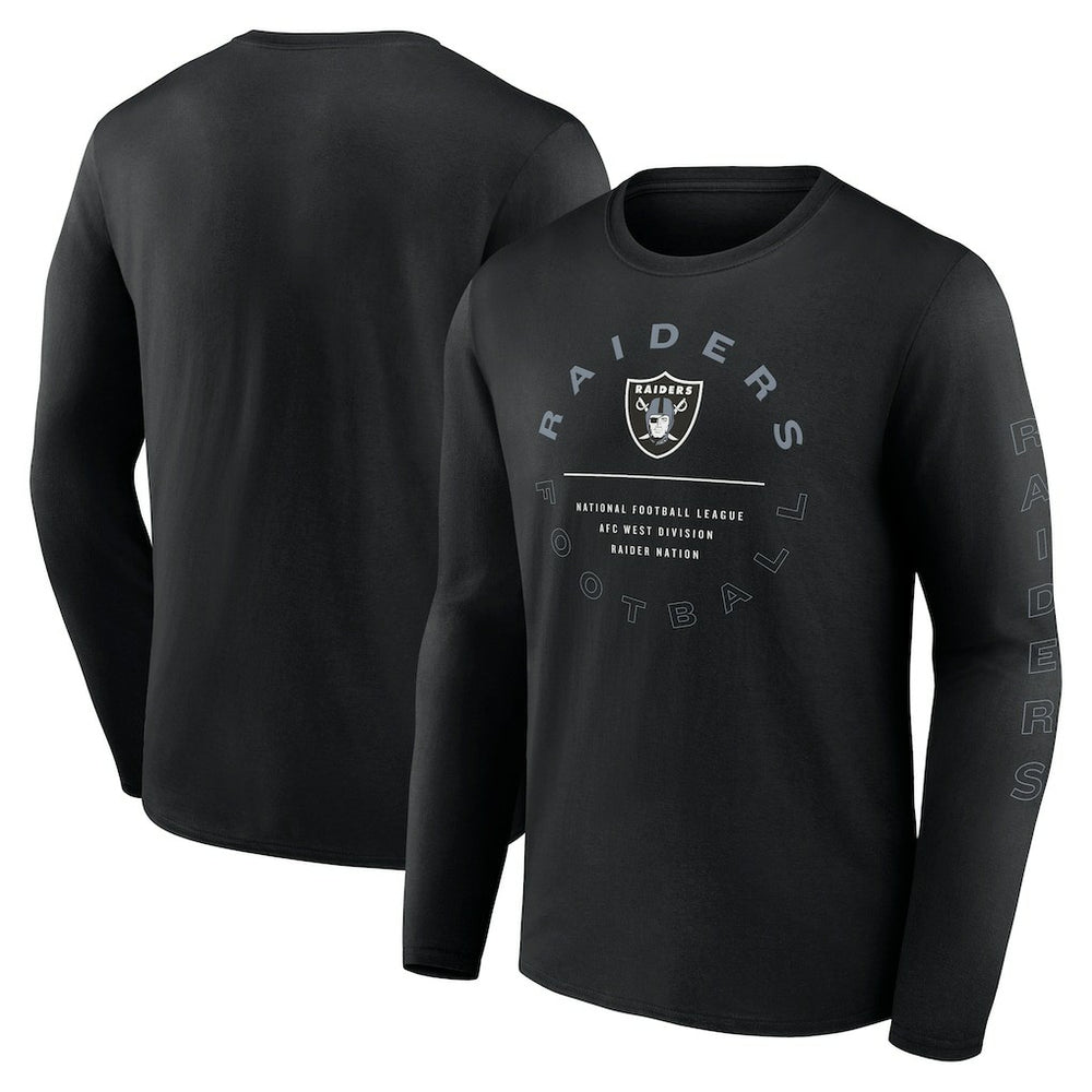 Las Vegas Raiders Stat Sheet Long Sleeve T-Shirt - Black discount