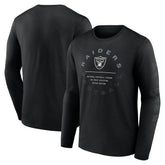 Las Vegas Raiders Stat Sheet Long Sleeve T-Shirt - Black discount