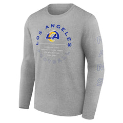 Los Angeles Rams Stat Sheet Long Sleeve T-Shirt - Heather Gray outlet