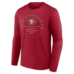 San Francisco 49ers Stat Sheet Long Sleeve T-Shirt - Scarlet sale