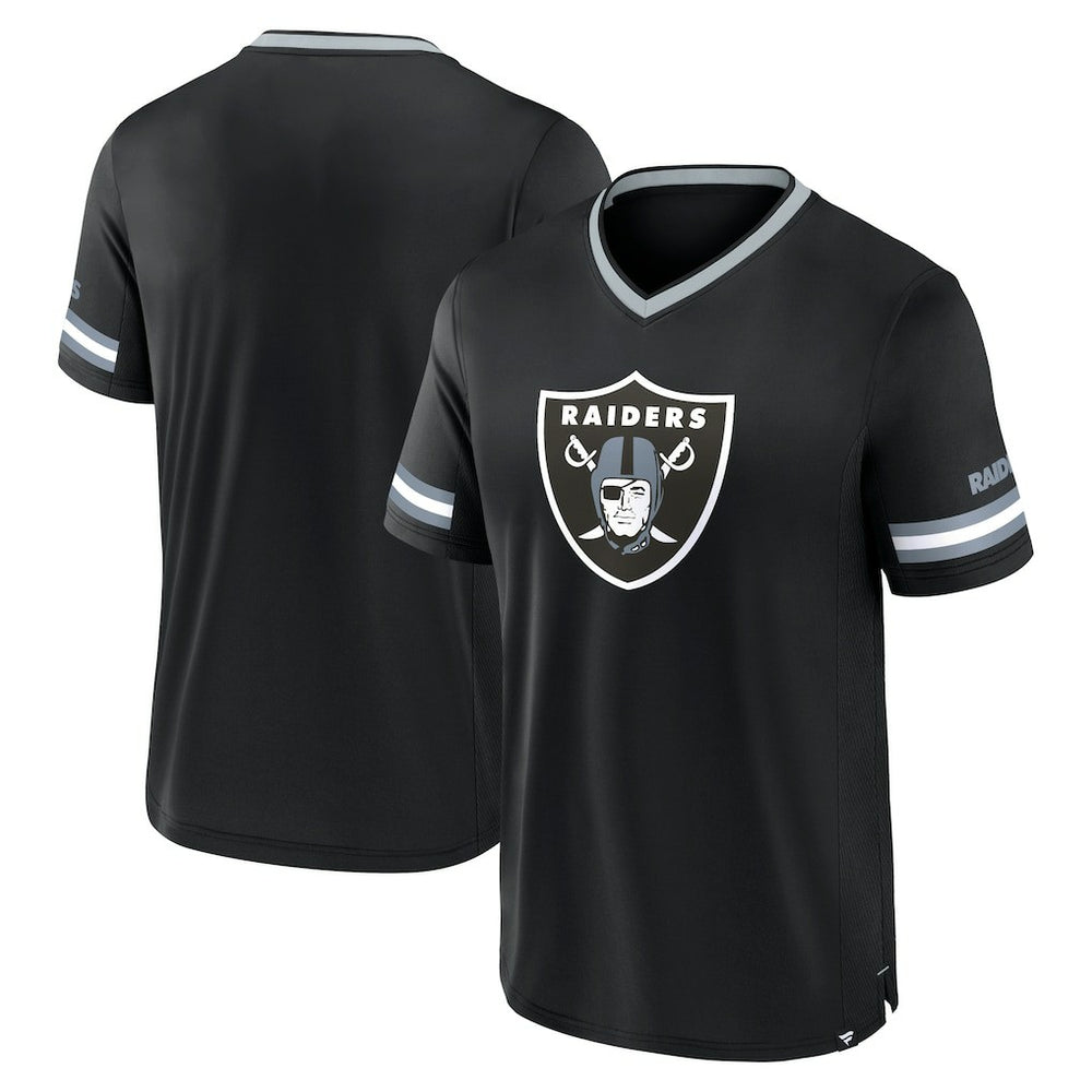 Las Vegas Raiders Stripe Stacking T-Shirt - Black sale