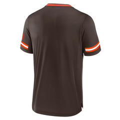 Cleveland Browns Stripe Stacking T-Shirt - Brown outlet