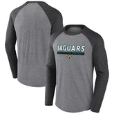 Jacksonville Jaguars Tri-Blend Raglan Long Sleeve T-Shirt - Heather Gray/Charcoal cheap