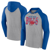 Buffalo Bills Under Center Long Sleeve Hoodie T-Shirt - Gray/Royal outlet
