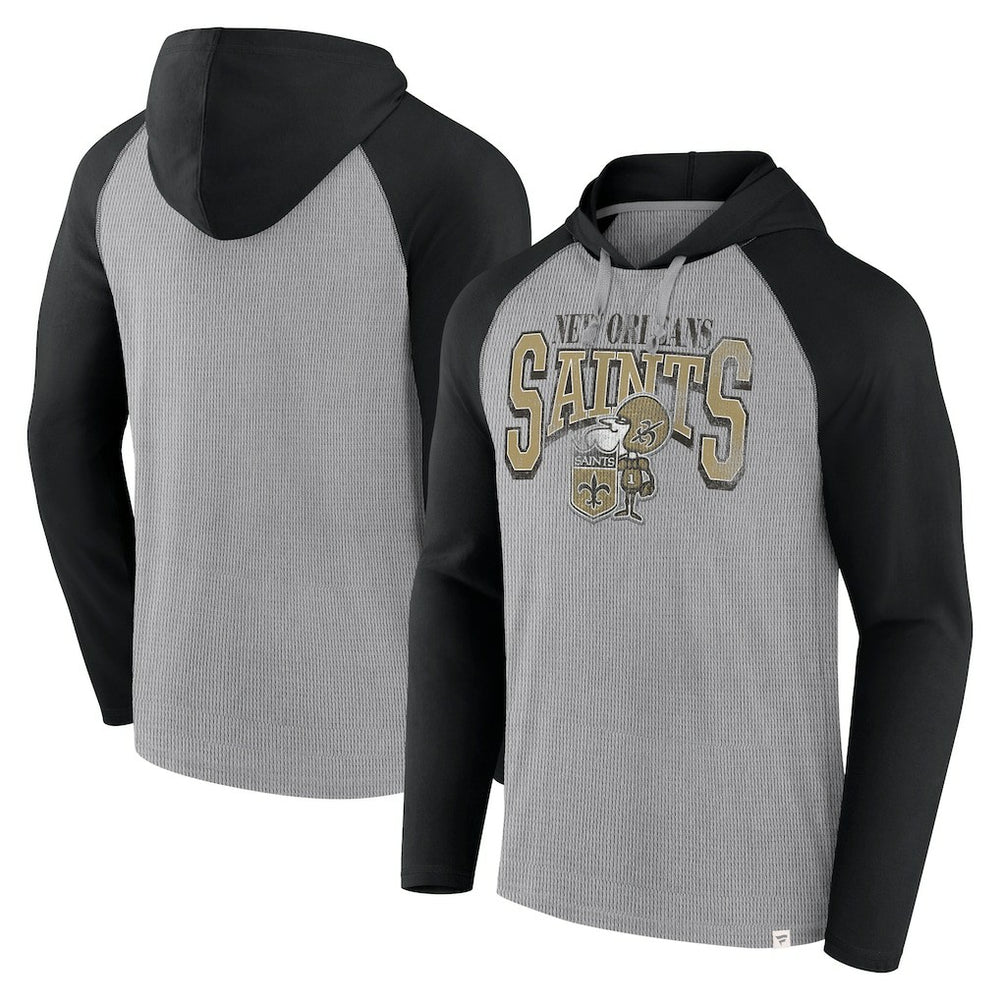 New Orleans Saints Under Center Long Sleeve Hoodie T-Shirt - Gray/Black for sale
