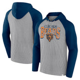 Chicago Bears Under Center Long Sleeve Hoodie T-Shirt - Gray/Navy sale