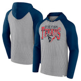 Houston Texans Under Center Long Sleeve Hoodie T-Shirt - Gray/Navy for sale