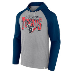 Houston Texans Under Center Long Sleeve Hoodie T-Shirt - Gray/Navy for sale