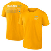 Los Angeles Chargers Repeat Stats T-Shirt - Gold on sale