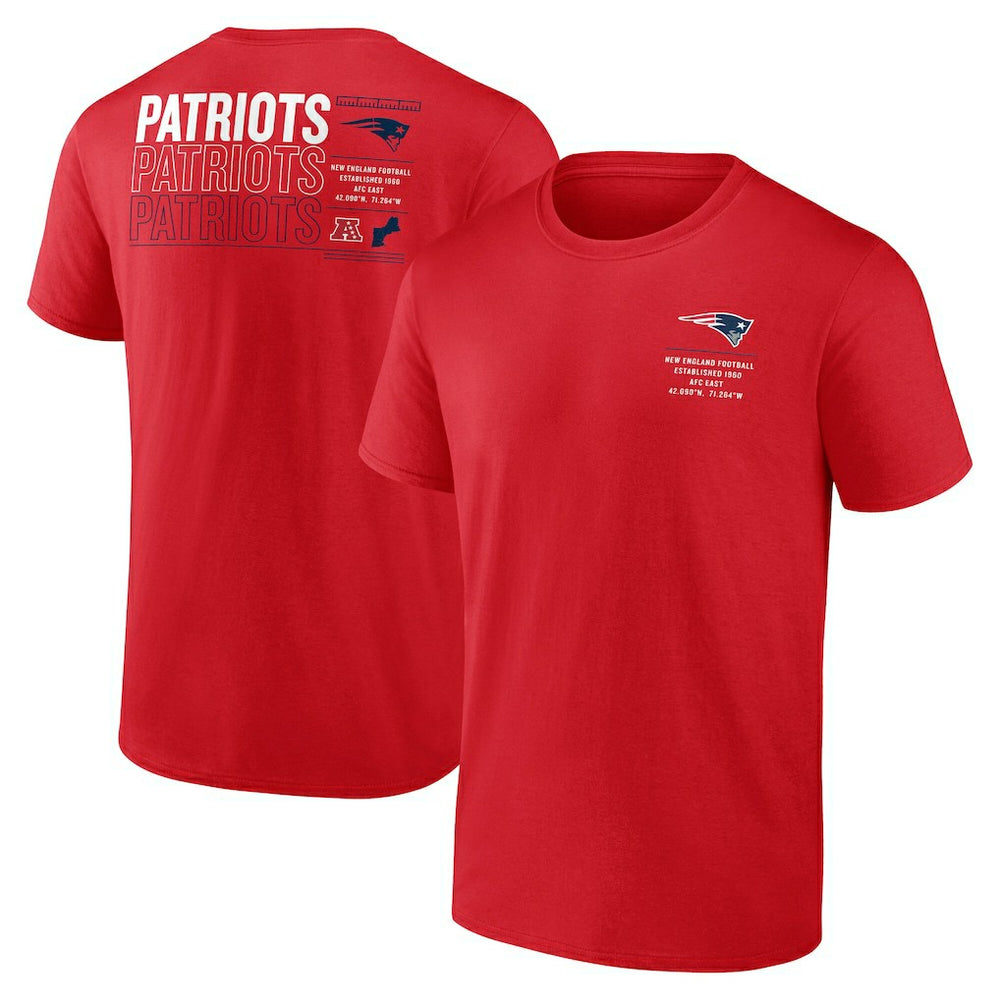 New England Patriots Repeat Stats T-Shirt - Red for sale