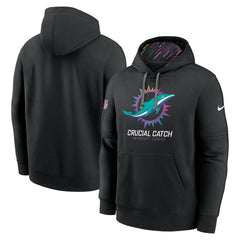 Miami Dolphins 2024 NFL Crucial Catch Club Pullover Hoodie - Black for sale