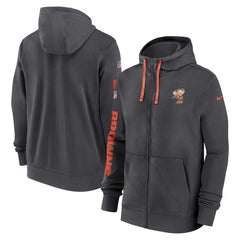 Cleveland Browns 2024 Sideline Club Full-Zip Hoodie - Anthracite outlet